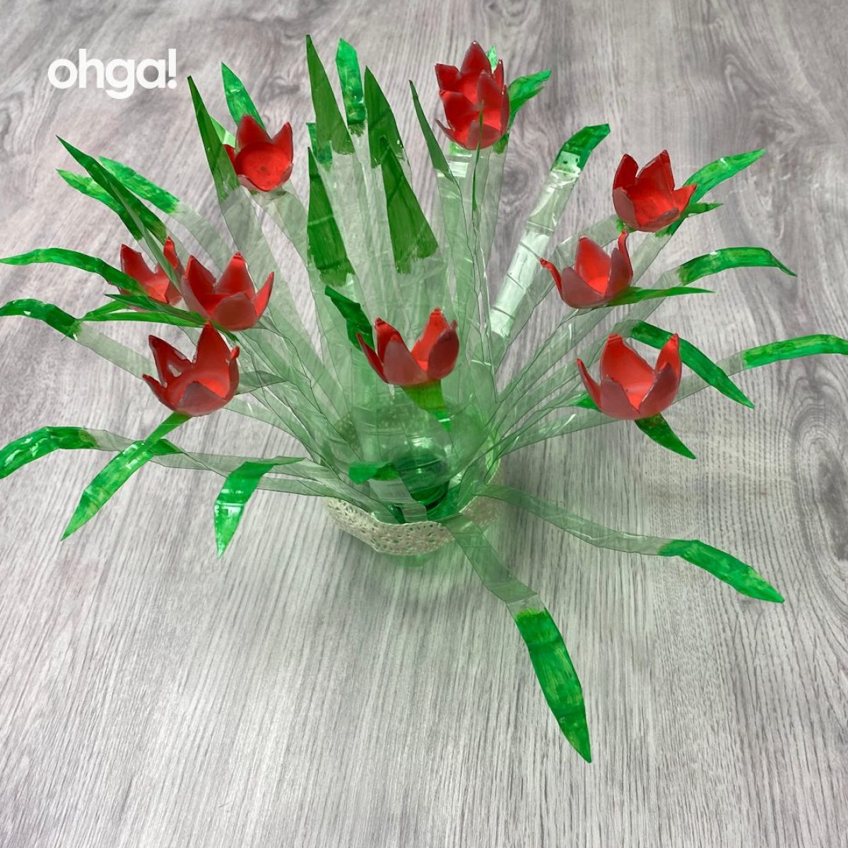 lanterne con bottiglie di plastica