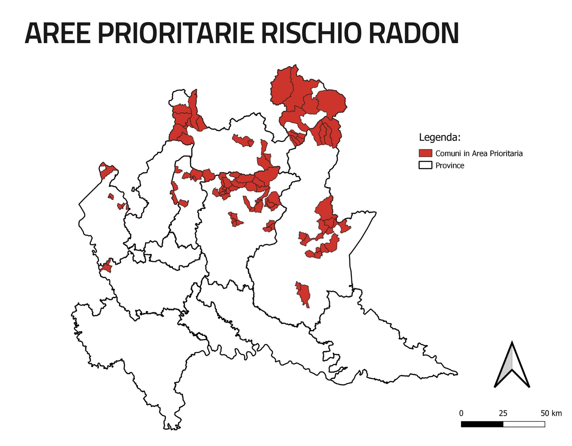 Radon in Lombardia la Regione pubblica la lista delle zone più a